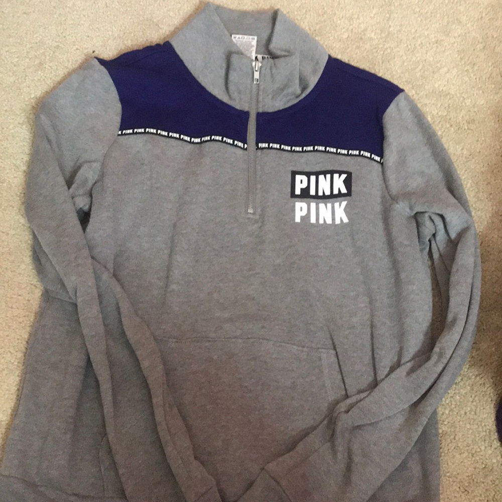 VSX pink quarter zip up